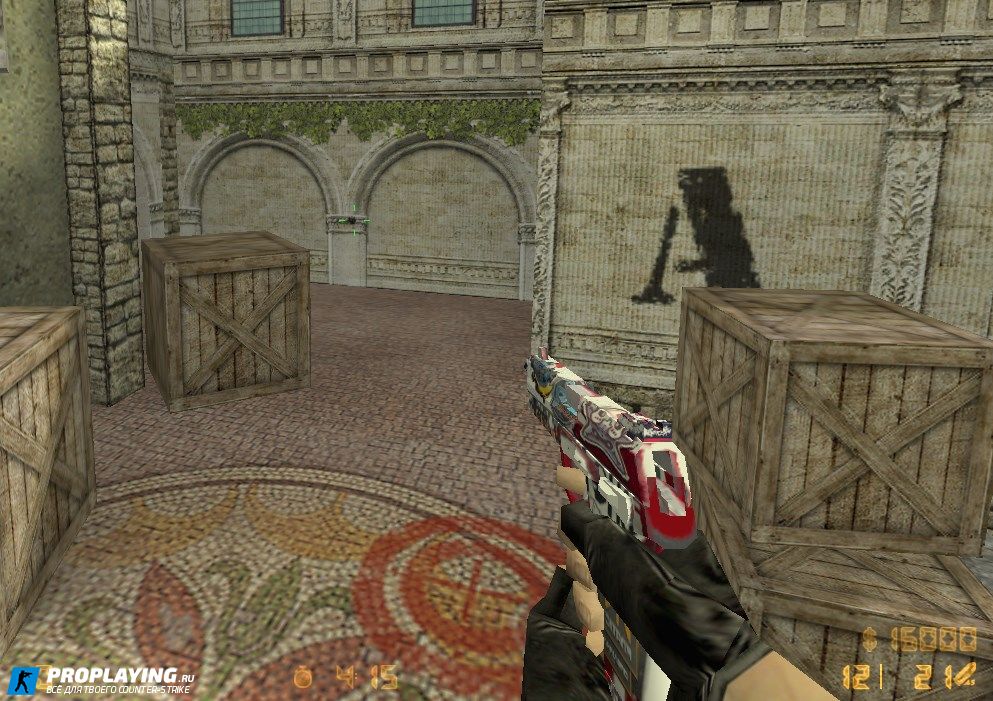 Модель USP с наклейками для CS 1.6