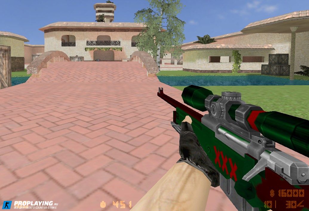 Модель Classic Green & Red AWP для CS 1.6